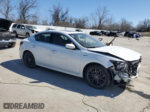 2021 Acura ILX w/Premium/A-SPEC Package with VIN 19UDE2F80MA006720, listed as a Copart auction lot 48496435 with 50,655 mi miles and Salvage Title. Bid and sale history available at carsss.com. Image 4.