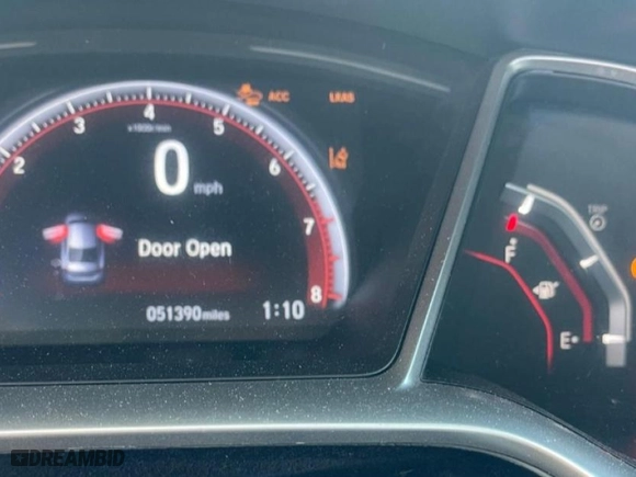 2019 Honda Civic Sedan Sport with VIN 2HGFC2F89KH571545, listed as a Copart auction lot 49281975 with 51,390 mi miles and Non Repairable. Bid and sale history available at carsss.com. Image 9.