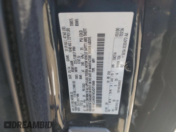 2014 Ford Escape SE with VIN 1FMCU9GX1EUD71589, listed as a Copart auction lot 63191785 with 112,579 mi miles and Clean title. Bid and sale history available at DreamBid. Image 12.