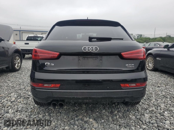 2017 Audi Q3 Prestige with VIN WA1GCCFS7HR001163, listed as a Copart auction lot 58800655 with 52,034 mi miles and Salvage title. Bid and sale history available at DreamBid. Image 6.