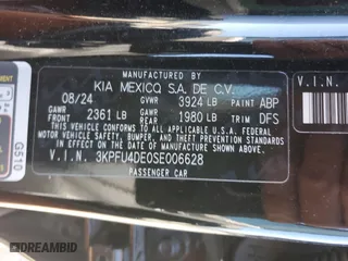 2025 Kia K4 EX with VIN 3KPFU4DE0SE006628, listed as a Copart auction lot 53703105 with 0 mi miles and Clean Title. Bid and sale history available at carsss.com. Image 12.