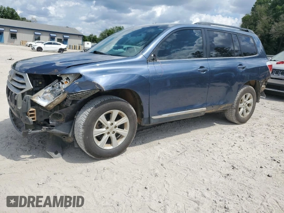 2013 Toyota Highlander with VIN 5TDZA3EH7DS041247, listed as a Copart auction lot 54598755 with 143,619 mi miles and Salvage Title. Bid and sale history available at DreamBid. Image 1.
