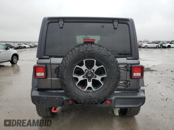 2023 Jeep Wrangler Rubicon with VIN 1C4HJXFN6PW509741, listed as a Copart auction lot 46056775 with 21,755 mi miles and Salvage title. Bid and sale history available at DreamBid. Image 6.