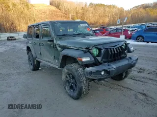 2021 Jeep Wrangler Unlimited Willys Sport with VIN 1C4HJXDG1MW737422, listed as a Copart auction lot 42213845 with 77,363 mi miles and Salvage title. Bid and sale history available at DreamBid. Image 11.