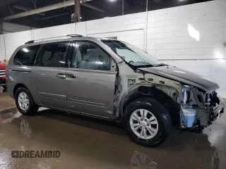 2011 Kia Sedona LX with VIN KNDMG4C76B6380846, listed as a Copart auction lot 50566955 with 106,148 mi miles and Salvage Title. Bid and sale history available at carsss.com. Image 4.