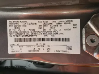 2021 Ford Ranger XL with VIN 1FTER4EH8MLD35979, listed as a Copart auction lot 43206075 with 57,901 mi miles and Non Repairable. Bid and sale history available at carsss.com. Image 15.