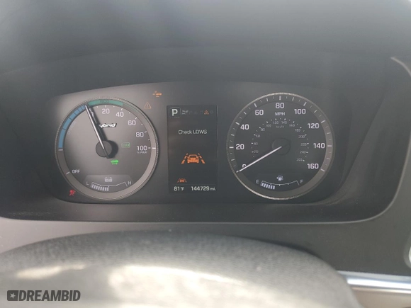 2016 Hyundai Sonata Hybrid Limited with VIN KMHE34L17GA033733, listed as a Copart auction lot 50997385 with 144,729 mi miles and Salvage Title. Bid and sale history available at carsss.com. Image 9.