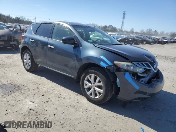 2013 Nissan Murano SV with VIN JN8AZ1MW1DW308834, listed as a Copart auction lot 46467555 with 151,686 mi miles and Salvage Title. Bid and sale history available at carsss.com. Image 4.