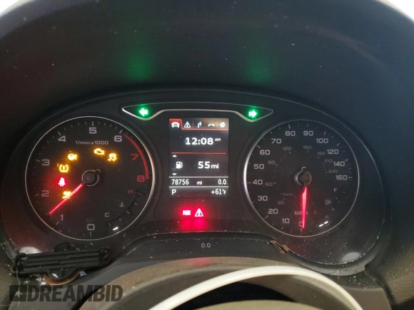2015 Audi A3 1.8T Premium Plus with VIN WAUCCGFF7F1087484, listed as a Copart auction lot 46800215 with 78,756 mi miles and Clean Title. Bid and sale history available at carsss.com. Image 9.