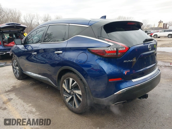 2022 Nissan Murano SL with VIN 5N1AZ2CJ5NC106889, listed as a IAAI auction lot 41207467 with 74,980 mi miles and . Bid and sale history available at carsss.com. Image 3.