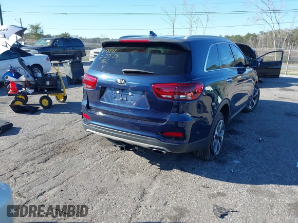 2019 Kia Sorento EX Sport V6 with VIN 5XYPH4A53KG550363, listed as a IAAI auction lot 41699256 with 75,681 mi miles. Bid and sale history available at carsss.com. Image 4.