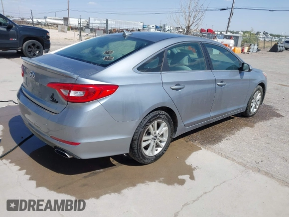 2015 Hyundai Sonata 2.4L SE with VIN 5NPE24AF4FH025196, listed as a IAAI auction lot 42158988 with 124,496 mi miles. Bid and sale history available at carsss.com. Image 4.