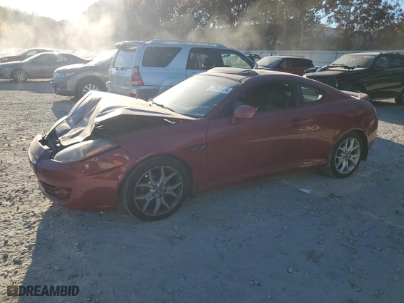 2008 Hyundai Tiburon GT with VIN KMHHN66F18U283379, listed as a Copart auction lot 77849124 with 97,179 mi miles and Clean Title. Bid and sale history available at carsss.com. Image 1.