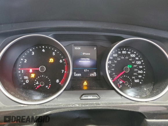 2019 Volkswagen Tiguan S with VIN 3VV0B7AX7KM135573, listed as a Copart auction lot 60122025 with 32,089 mi miles and Salvage title. Bid and sale history available at DreamBid. Image 9.