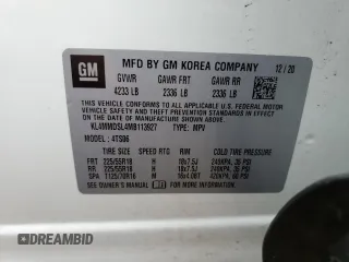 2021 Buick Encore GX Select z VIN KL4MMDSL4MB113927, wystawiony jako Copart lot #56138395 z przebiegiem 39 208 mil mil oraz Nie do naprawy • Non repairable. Historia ofert i sprzedaży dostępna na DreamBid. Obrazek 13.