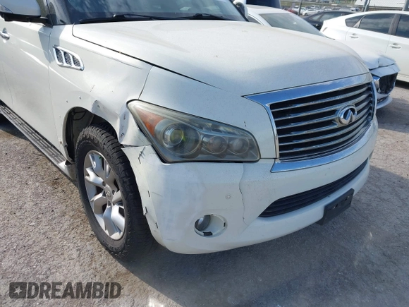 2012 Infiniti QX56 8-passenger with VIN JN8AZ2NC3C9317218, listed as a IAAI auction lot 42068393 with 221,820 mi miles. Bid and sale history available at carsss.com. Image 6.