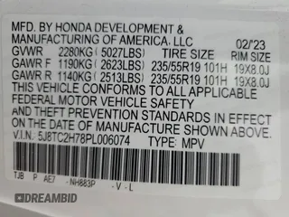 2023 Acura RDX w/Advance Package with VIN 5J8TC2H78PL006074, listed as a Copart auction lot 79515484 with 46,253 mi miles and Salvage Title. Bid and sale history available at carsss.com. Image 13.