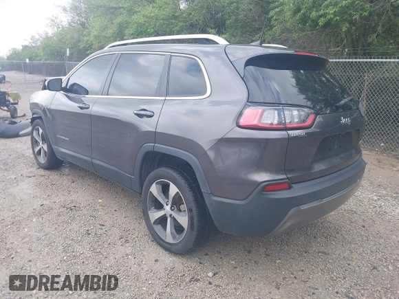 2019 Jeep Cherokee Limited with VIN 1C4PJLDB8KD144495, listed as a IAAI auction lot 42181188 with 114,214 mi miles and . Bid and sale history available at DreamBid. Image 3.