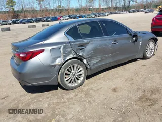 2021 Infiniti Q50 Luxe with VIN JN1EV7BR5MM751785, listed as a IAAI auction lot 41817093 with 48,331 mi miles and . Bid and sale history available at DreamBid. Image 4.