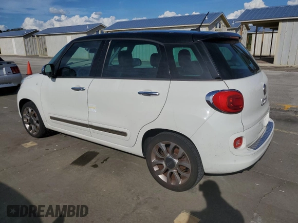 2014 FIAT 500L Lounge with VIN ZFBCFACH8EZ004015, listed as a Copart auction lot 73840584 with 0 mi miles and Salvage Title. Bid and sale history available at carsss.com. Image 2.