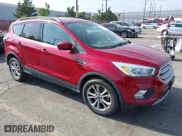 2017 Ford Escape SE with VIN 1FMCU0GD4HUC27041, listed as a IAAI auction lot 42127328 with 107,860 mi miles. Bid and sale history available at carsss.com. Image 1.