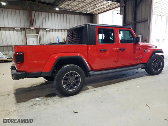 2022 Jeep Gladiator Overland with VIN 1C6HJTFG4NL153418, listed as a Copart auction lot 46349715 with 25,706 mi miles and Salvage Title. Bid and sale history available at carsss.com. Image 3.