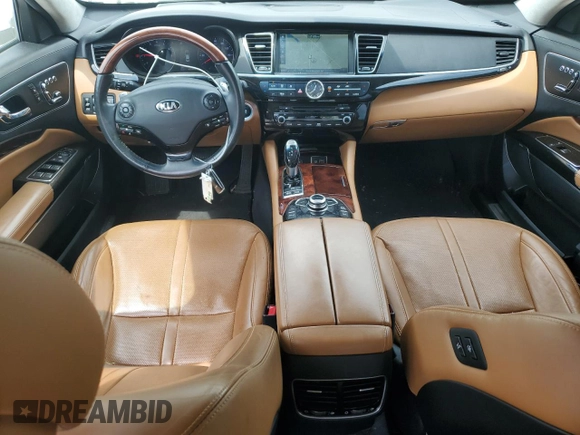 2017 Kia K900 Luxury with VIN KNALU4D36H6035113, listed as a Copart auction lot 52141195 with 92,299 mi miles and Salvage Title. Bid and sale history available at carsss.com. Image 8.