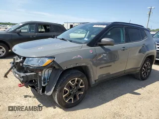 2020 Jeep Compass Trailhawk with VIN 3C4NJDDB7LT118589, listed as a Copart auction lot 55264435 with 96,330 mi miles and Salvage title. Bid and sale history available at DreamBid. Image 1.