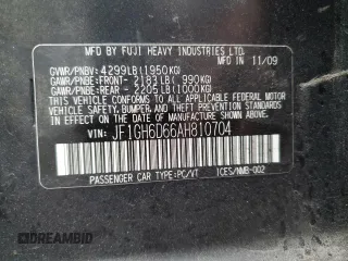 2010 Subaru Impreza Outback Special Sports с VIN JF1GH6D66AH810704, выставлен на аукционе Copart как лот 59625335 с пробегом 114 201 миль миль и Чистый • Clean title. История ставок и продаж доступна на DreamBid. Изображение 13.