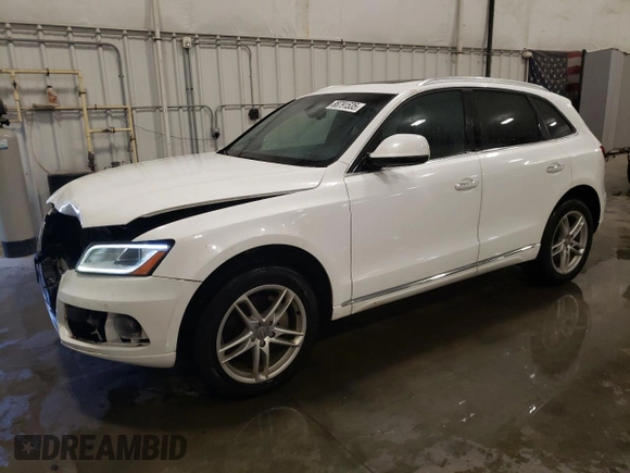 2016 Audi Q5 Premium Plus with VIN WA1CVAFP3GA056182, listed as a Copart auction lot 88791535 with 145,018 mi miles and Salvage title. Bid and sale history available at DreamBid. Image 1.