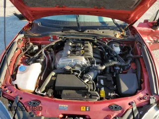 2023 Mazda MX-5 Miata Grand Touring with VIN JM1NDAM71P0559428, listed as a Copart auction lot 76596984 with 7,237 mi miles and Salvage title. Bid and sale history available at DreamBid. Image 12.