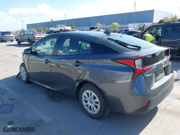 2022 Toyota Prius L Eco with VIN JTDKAMFU4N3177258, listed as a IAAI auction lot 39148811 with 50,902 mi miles. Bid and sale history available at carsss.com. Image 3.