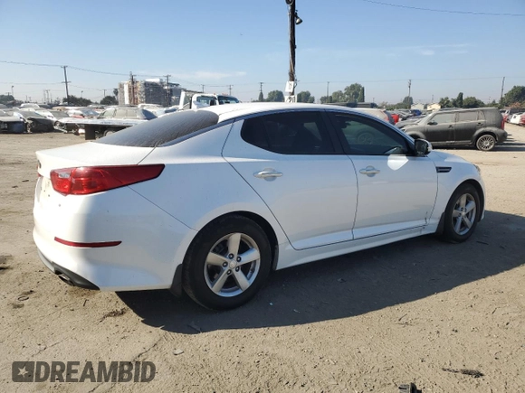2015 Kia Optima LX with VIN KNAGM4A71F5644007, listed as a Copart auction lot 80284624 with 134,025 mi miles and Salvage Title. Bid and sale history available at carsss.com. Image 3.