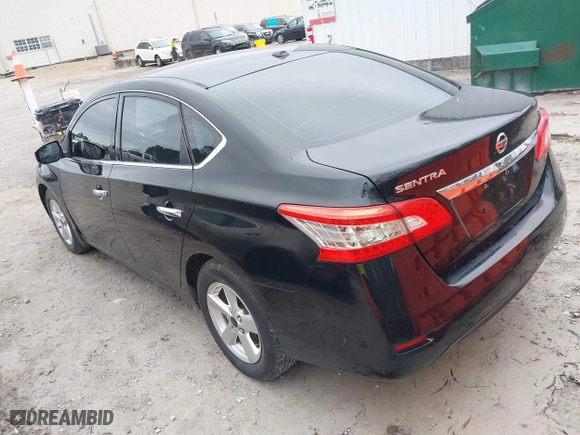 2015 Nissan Sentra S with VIN 3N1AB7AP7FY221213, listed as a IAAI auction lot 41467786 with 104,116 mi miles. Bid and sale history available at carsss.com. Image 3.