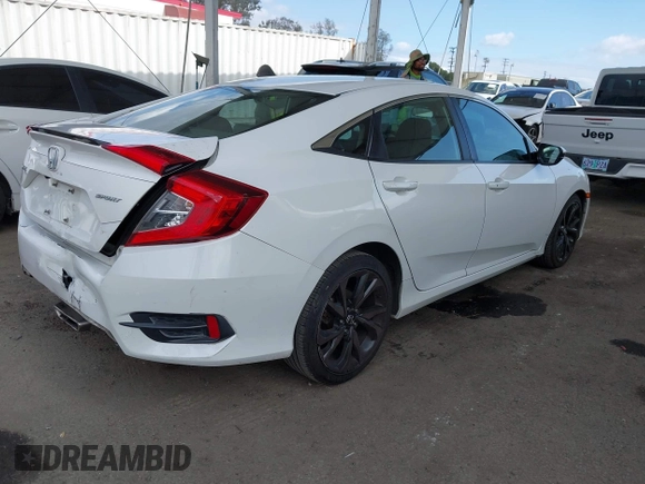 2019 Honda Civic Sedan Sport with VIN 2HGFC2F85KH539451, listed as a IAAI auction lot 42047385 with 312,478 mi miles. Bid and sale history available at carsss.com. Image 4.