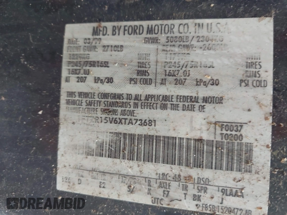 1999 Ford Ranger XL с VIN 1FTZR15V6XTA73681, выставлен на аукционе IAAI как лот 42355164 с пробегом 201 828 миль миль и . История ставок и продаж доступна на DreamBid. Изображение 9.