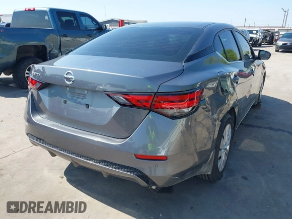 2020 Nissan Sentra S with VIN 3N1AB8BV2LY215995, listed as a IAAI auction lot 41875875 with 45,164 mi miles. Bid and sale history available at carsss.com. Image 4.