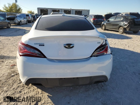 2015 Hyundai Genesis Coupe 3.8L Base with VIN KMHHT6KJXFU129332, listed as a Copart auction lot 80962994 with Not provided miles and Salvage title. Bid and sale history available at DreamBid. Image 6.