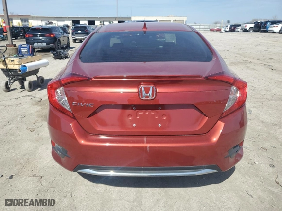 2021 Honda Civic Sedan EX-L with VIN 2HGFC1F77MH701293, listed as a Copart auction lot 49595975 with 78,054 mi miles and Salvage Title. Bid and sale history available at carsss.com. Image 6.
