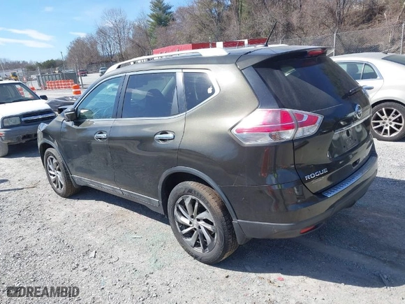 2015 Nissan Rogue SL with VIN 5N1AT2MV4FC799023, listed as a IAAI auction lot 41665185 with 179579 miles. Bid and sale history available at carsss.com. Image 3.