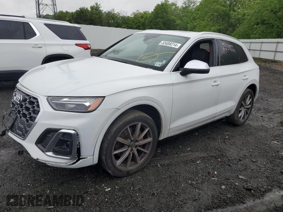 2021 Audi SQ5 Premium Plus with VIN WA1B4AFY9M2029016, listed as a Copart auction lot 53489214 with 23,306 mi miles and Salvage Title. Bid and sale history available at DreamBid. Image 1.