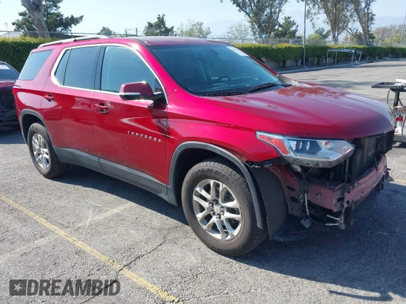 2020 Chevrolet Traverse LT Cloth with VIN 1GNERGKW5LJ300483, listed as a IAAI auction lot 41988927 with 89,250 mi miles. Bid and sale history available at carsss.com. Image 1.