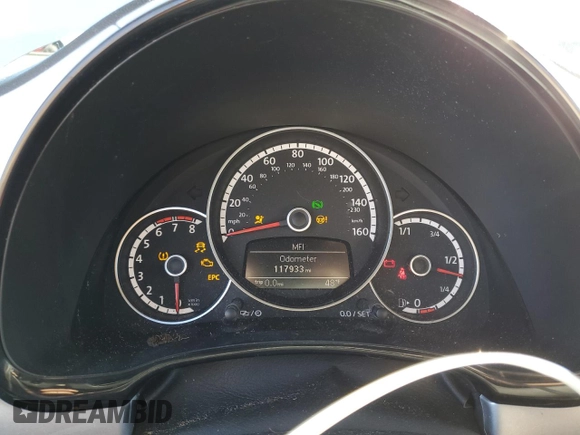 2015 Volkswagen Beetle Fleet Edition with VIN 3VWF17AT0FM600559, listed as a Copart auction lot 49441495 with 117,933 mi miles and Clean Title. Bid and sale history available at DreamBid. Image 9.