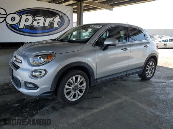 2016 FIAT 500X Lounge with VIN ZFBCFXDTXGP395057, listed as a Copart auction lot 57891025 with 126,980 mi miles and Clean title. Bid and sale history available at DreamBid. Image 1.