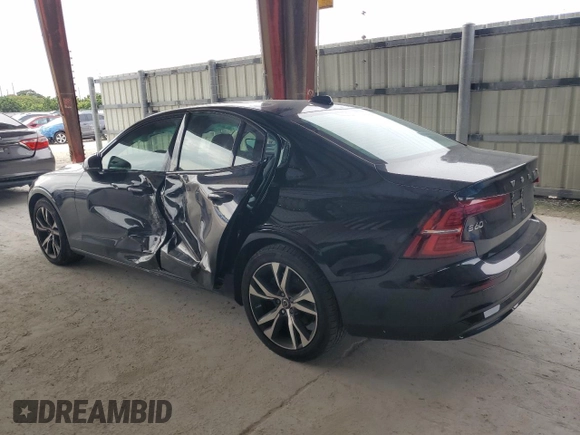 2024 Volvo S60 Core Dark Theme with VIN 7JRL12FK5RG291468, listed as a Copart auction lot 59787115 with 7,388 mi miles and Salvage title. Bid and sale history available at DreamBid. Image 2.