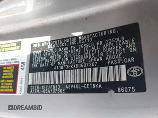 2011 Toyota Camry LE z VIN 4T1BF3EKXBU607307, wystawiony jako IAAI lot #42269501 z przebiegiem 153 051 mil mil oraz . Historia ofert i sprzedaży dostępna na DreamBid. Obrazek 9.