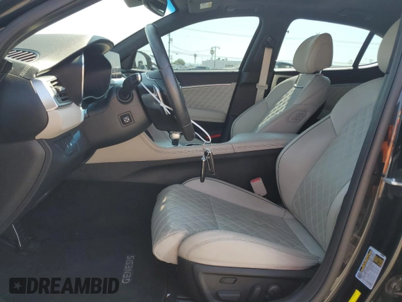 2022 Genesis G70 3.3T with VIN KMTG54TE2NU095029, listed as a Copart auction lot 64011744 with 58,207 mi miles and Salvage Title. Bid and sale history available at carsss.com. Image 7.
