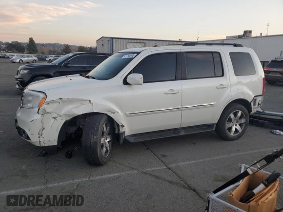2012 Honda Pilot Touring with VIN 5FNYF3H9XCB011244, listed as a Copart auction lot 41793605 with 62,198 mi miles and Salvage Title. Bid and sale history available at carsss.com. Image 1.