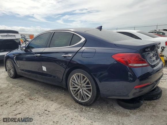 2021 Genesis G70 2.0T with VIN KMTG34LA3MU074224, listed as a Copart auction lot 74946404 with 38,171 mi miles and Non Repairable. Bid and sale history available at carsss.com. Image 2.