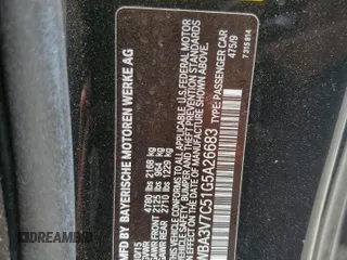 2016 BMW 4 Series 428i with VIN WBA3V7C51G5A26683, listed as a Copart auction lot 60555995 with 83,395 mi miles and Salvage title. Bid and sale history available at DreamBid. Image 12.